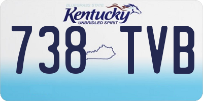 KY license plate 738TVB