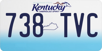 KY license plate 738TVC