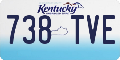 KY license plate 738TVE