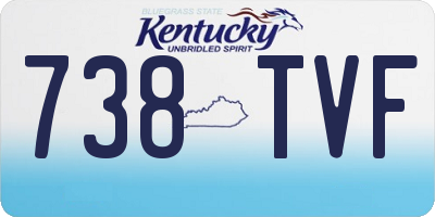 KY license plate 738TVF