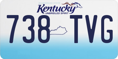 KY license plate 738TVG