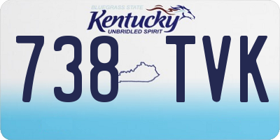 KY license plate 738TVK