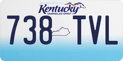 KY license plate 738TVL