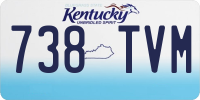 KY license plate 738TVM