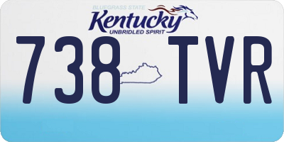 KY license plate 738TVR