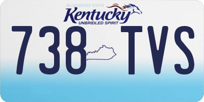 KY license plate 738TVS