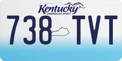 KY license plate 738TVT
