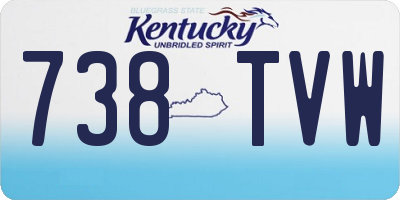 KY license plate 738TVW