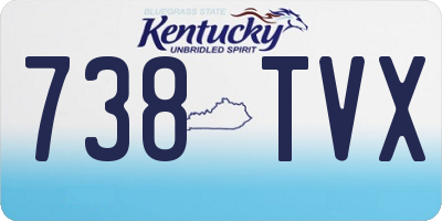KY license plate 738TVX