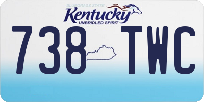 KY license plate 738TWC