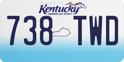 KY license plate 738TWD