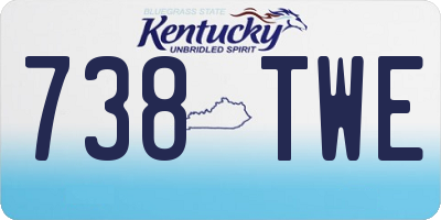 KY license plate 738TWE