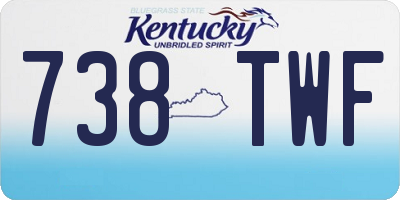 KY license plate 738TWF