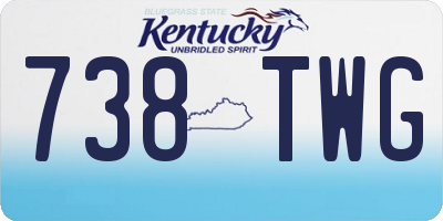KY license plate 738TWG