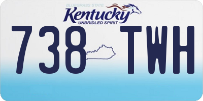 KY license plate 738TWH