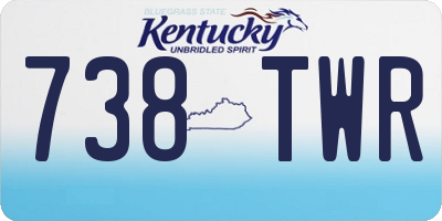 KY license plate 738TWR