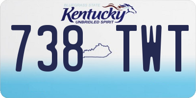 KY license plate 738TWT