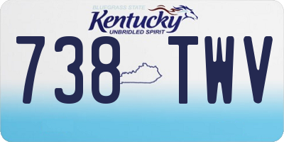 KY license plate 738TWV