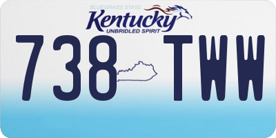 KY license plate 738TWW