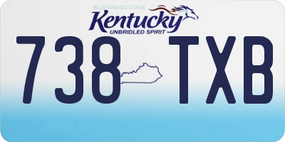 KY license plate 738TXB