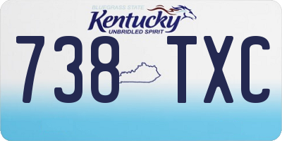 KY license plate 738TXC