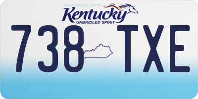 KY license plate 738TXE