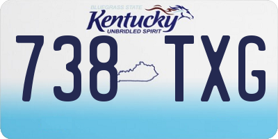 KY license plate 738TXG
