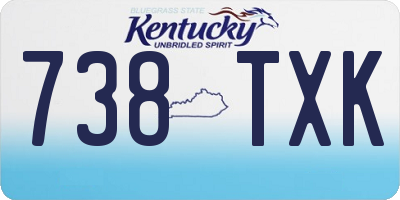 KY license plate 738TXK