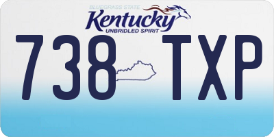KY license plate 738TXP