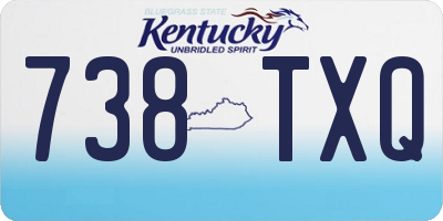 KY license plate 738TXQ