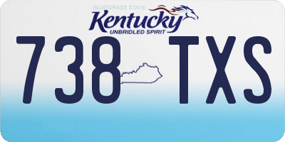 KY license plate 738TXS