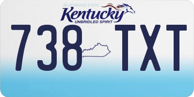 KY license plate 738TXT