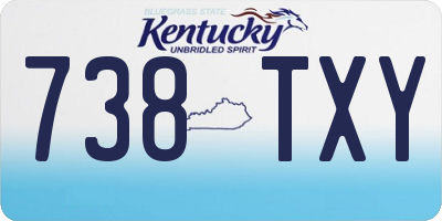 KY license plate 738TXY