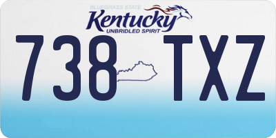 KY license plate 738TXZ