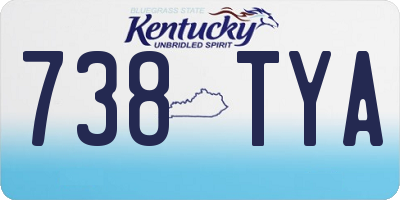 KY license plate 738TYA