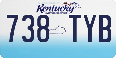 KY license plate 738TYB