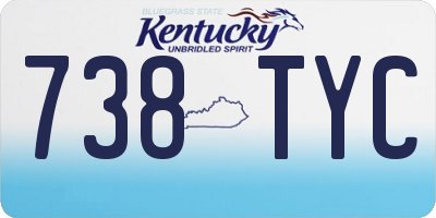 KY license plate 738TYC