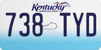 KY license plate 738TYD