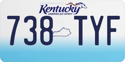 KY license plate 738TYF