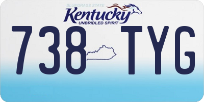 KY license plate 738TYG