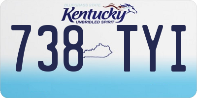 KY license plate 738TYI