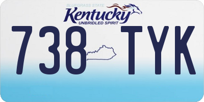 KY license plate 738TYK