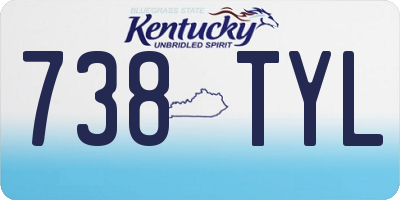 KY license plate 738TYL
