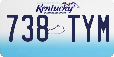 KY license plate 738TYM