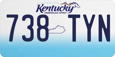KY license plate 738TYN