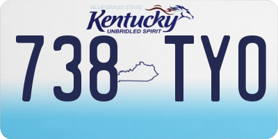 KY license plate 738TYO