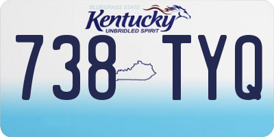 KY license plate 738TYQ