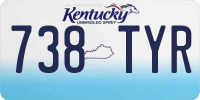 KY license plate 738TYR
