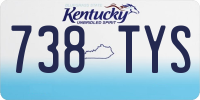 KY license plate 738TYS