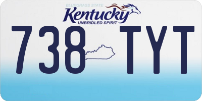 KY license plate 738TYT